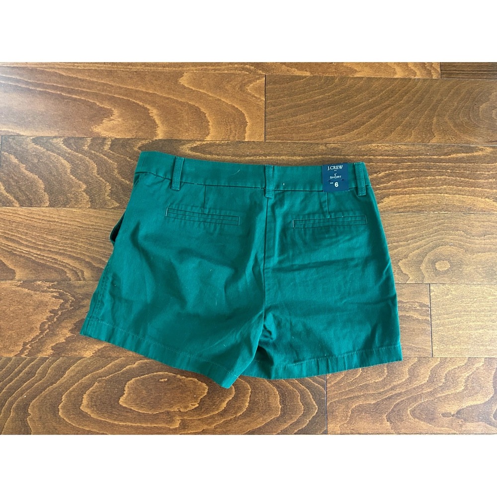 J.Crew Womens 5 Inch Chino Shorts Kelly Green Cotton Twill Size 6 H1453 NWT - Picture 8 of 8